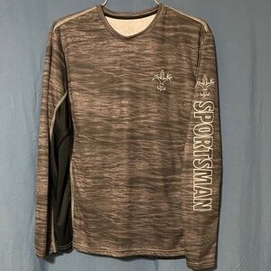 Sportsman Gear Gray/Black Long Sleeve Shirt Size XL